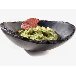 NEW Steelite KMK2081ES 10” Oval Bark Dishwasher Safe Resin Black Bowl